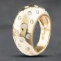 Second Hand 9ct Yellow Gold Cubic Zirconia Domed Ring 41101252