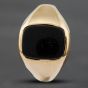 Second Hand 9ct Yellow Gold Onyx Oblong Signet Ring 41101297