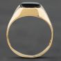 Second Hand 9ct Yellow Gold Onyx Oblong Signet Ring 41101297