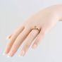 Second Hand 18ct Yellow Gold Amethyst Oblong Solitaire Ring 41101548