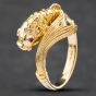 Second Hand 9ct Yellow Gold Ruby Koi Fish Signet Ring 41101758