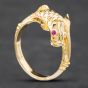 Second Hand 9ct Yellow Gold Ruby Koi Fish Signet Ring 41101758