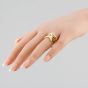 Second Hand 9ct Yellow Gold Ruby Koi Fish Signet Ring 41101758