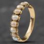 Second Hand Vintage Yellow Gold Seed Pearl Half Eternity Ring 41101789