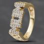 Second Hand 9ct Yellow Gold Cubic Zirconia Mum Signet Ring 41102008