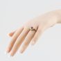 Second Hand Vintage 9ct Yellow Gold Garnet & Seed Pearl Cluster Ring 41102215