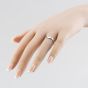 Second Hand 18ct White Gold Plain Half Wishbone Ring 41102274