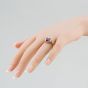 Second Hand 9ct Yellow Gold Amethyst & Cubic Zirconia Dress Ring 41102354