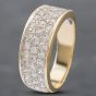 Second Hand 9ct Yellow Gold Cubic Zirconia Pave Set Band Ring 41102373