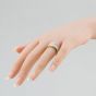 Second Hand 9ct Yellow Gold Cubic Zirconia Pave Set Band Ring 41102373
