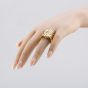 Second Hand 18ct Yellow Gold Openwork Flower Design Ring 41102390