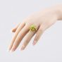 Second Hand 14ct Yellow Gold Peridot Cluster Ring 41102500