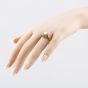 Second Hand Vintage 9ct Yellow Gold Opal & Emerald Cluster Ring 41102536