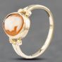 Second Hand Vintage 9ct Yellow Gold Cameo Oval Ring 41102551