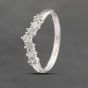 Second Hand 9ct White Gold Cubic Zirconia Wishbone Ring 41102587