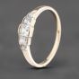 Second Hand 9ct Yellow Gold Cubic Zirconia Square Five Stone Ring 41102720