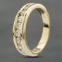 Second Hand 9ct Yellow Gold Cubic Zirconia Channel Set Half Eternity Ring 41102723