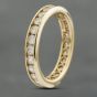 Second Hand 14ct Yellow Gold Cubic Zirconia Channel Set Eternity Ring 41102724