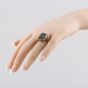 Second Hand Two Colour Gold Onyx Oblong Dress Ring 41102763