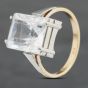 Second Hand Vintage Two Colour Gold Glass Large Dress Ring 41102777