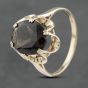 Second Hand 9ct Yellow Gold Smokey Quartz Oval Dress Ring 41102817