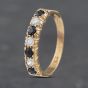 Second Hand 9ct Yellow Gold Sapphire & Cubic Zirconia Half Eternity Ring 41102864