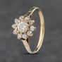Second Hand 9ct Yellow Gold Cubic Zirconia Cluster Ring 41102986