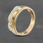 Second Hand 9ct Yellow Gold Opal Three Stone Ring 41103015