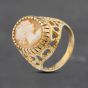 Second Hand Vintage 9ct Yellow Gold Cameo Oval Dress Ring 41103029