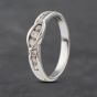 Second Hand 9ct White Gold Cubic Zirconia Crossover Channel Set Half Eternity Ring 41103037