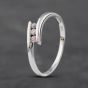 Second Hand 9ct White Gold Cubic Zirconia Tension Set Crossover Three Stone Ring 41103039