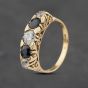 Second Hand 9ct Yellow Gold Sapphire & Cubic Zirconia Five Stone Ring 41103049