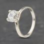 Second Hand 9ct White Gold Cubic Zirconia Four Claw Solitaire Ring 41103120