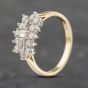 Second Hand 9ct Yellow Gold Cubic Zirconia Cluster Ring 41103156