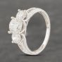 Second Hand 14ct White Gold Cubic Zirconia Shoulders Three Stone Ring 41103225