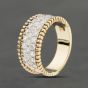 Second Hand 9ct Yellow Gold Cubic Zirconia Pave Set Band Ring 41103233