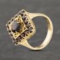Second Hand Vintage Yellow Gold Garnet Marquise Shape Dress Ring 41103255
