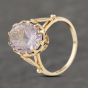 Second Hand 9ct Yellow Gold Amethyst Oval Dress Ring 41103267