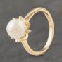 Second Hand Vintage 9ct Yellow Gold Cultured Pearl Single Stone Dress Ring 41103274