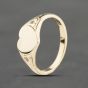 Second Hand Vintage 9ct Yellow Gold Heart Signet Ring 41103313