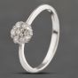 Second Hand 9ct White Gold Cubic Zirconia Cluster Ring 41103332