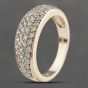 Second Hand 9ct Yellow Gold Cubic Zirconia Pave Set Band Ring 41103334