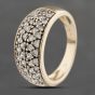 Second Hand 9ct Yellow Gold Cubic Zirconia Pave Set Band Ring 41103335
