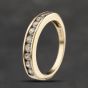 Second Hand 9ct Yellow Gold Cubic Zirconia Channel Set Half Eternity Ring 41103378