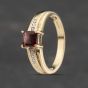 Second Hand 9ct Two Colour Gold Garnet Dress Ring 41103388