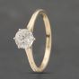 Second Hand 9ct Yellow Gold Cubic Zirconia Solitaire Ring 41103434