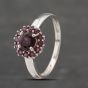 Second Hand 9ct White Gold Tourmaline Round Cluster Ring 41103454