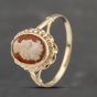 Second Hand 9ct Yellow Gold Cameo Oval Dress Ring 41103455