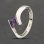 Second Hand 9ct White Gold Amethyst Crossover Dress Ring 41103463