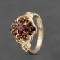 Second Hand 9ct Yellow Gold Garnet Fancy Dress Ring 41103476